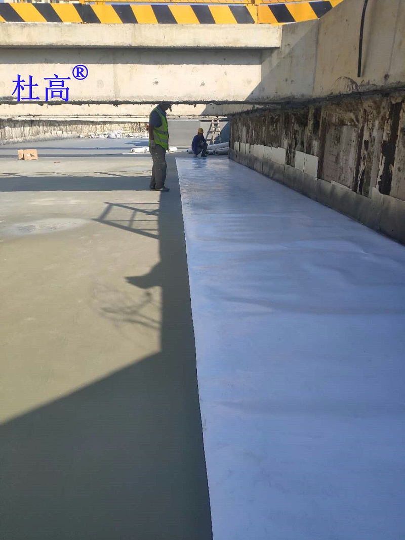 金雞湖隧道主體結構頂板杜高耐根穿刺防水卷材施工